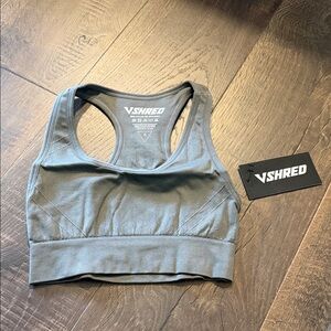 NWT VSHRED Women's Gray Sports Bra